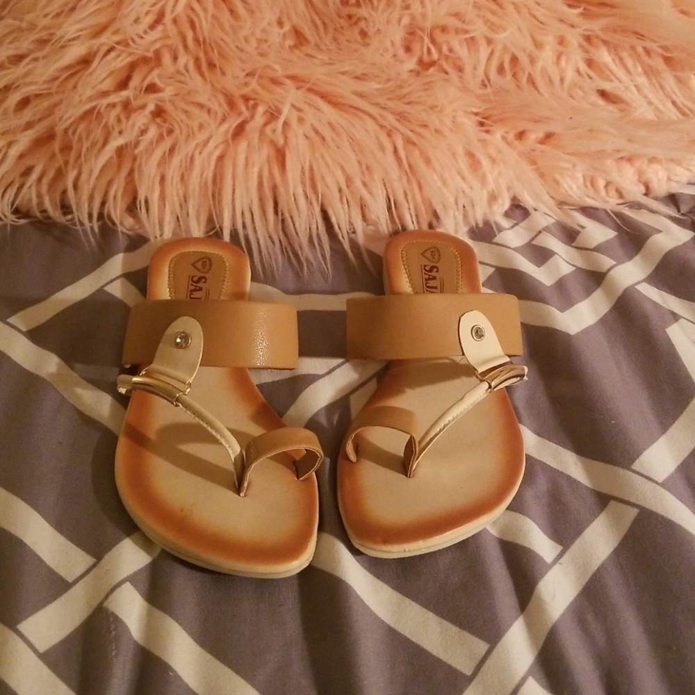 New tan sandals